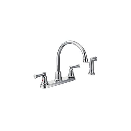 Moen Chrome Two-Handle High Arc Kitchen Faucet CA41613